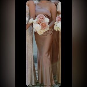 Revelry One Shoulder Satin Dress